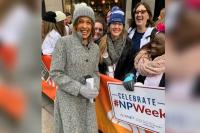 Nurse Practitioners posing with Hoda Kotb at the Today show